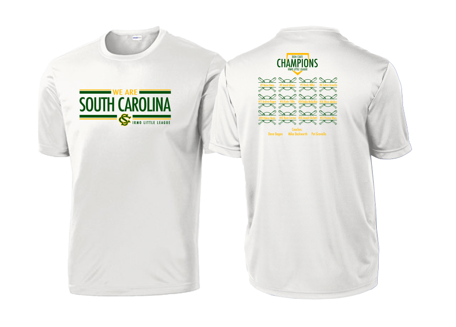 10/11 Baseball We Are SC Roster Shirts